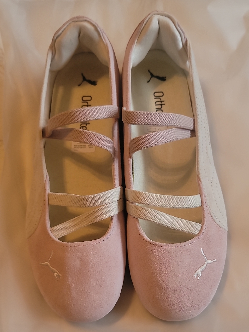 Puma Blush Pink Suede Ballet Sneakers